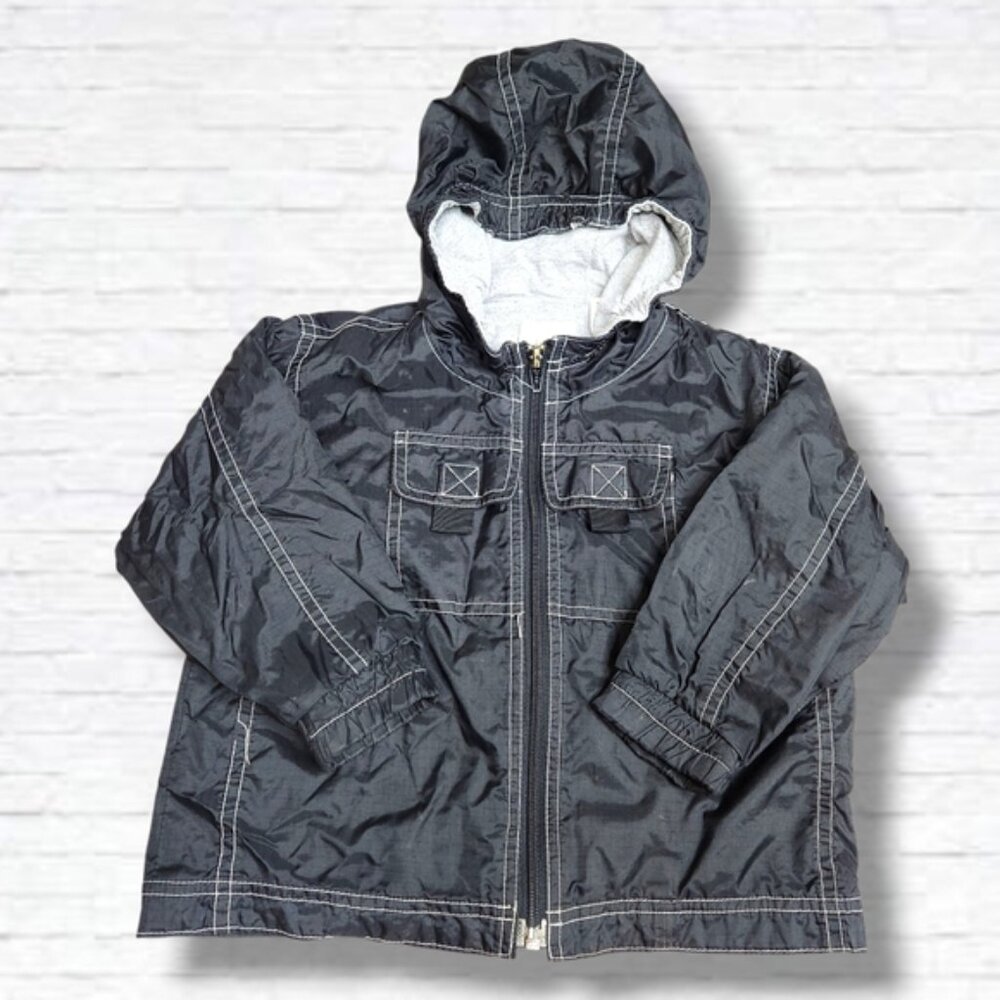 Gap Baby Black Hooded Rainjacket Size 3T